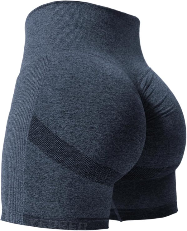 TwentyonefitnessYoga Bottoms  Women High Waist Workout Yoga Gym Smile Contour Seamless Cycling Shorts…