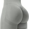 TwentyonefitnessYoga Bottoms  Women High Waist Workout Yoga Gym Smile Contour Seamless Cycling Shorts…