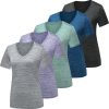 Twentyonefitness Yoga Workout Shirts for Women, Moisture Wicking Quick Dry Active Athletic Women’s Gym Performance T Shirts