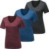 Twentyonefitness Yoga Workout Shirts for Women, Moisture Wicking Quick Dry Active Athletic Women’s Gym Performance T Shirts