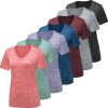 Twentyonefitness Yoga Workout Shirts for Women, Moisture Wicking Quick Dry Active Athletic Women’s Gym Performance T Shirts