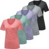 Twentyonefitness Yoga Workout Shirts for Women, Moisture Wicking Quick Dry Active Athletic Women’s Gym Performance T Shirts