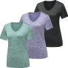 Twentyonefitness Yoga Workout Shirts for Women, Moisture Wicking Quick Dry Active Athletic Women’s Gym Performance T Shirts