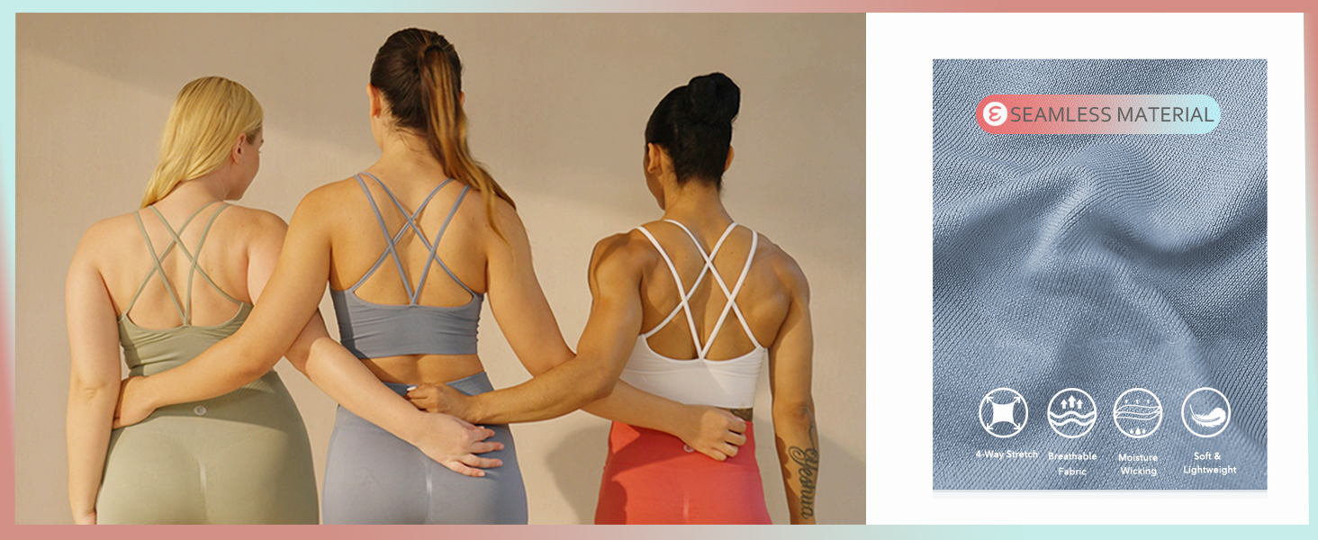cross back sports bra