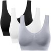 TwentyonefitnessYoga Sports Bras for Women, Seamless Comfortable Yoga Bra with Removable Pads