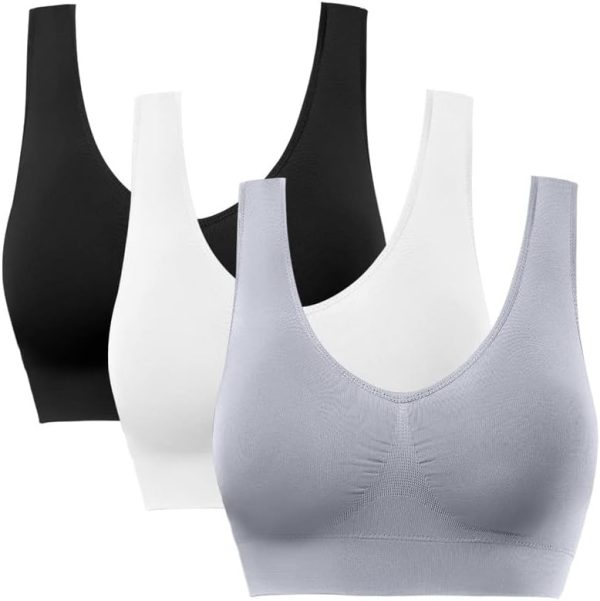TwentyonefitnessYoga Sports Bras for Women, Seamless Comfortable Yoga Bra with Removable Pads
