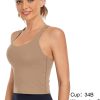 TwentyonefitnessYoga Longline Zeal Bras Medium Impact Wirefree Sports Bras Workout Tank Tops with Removable Pads, A-D Cups