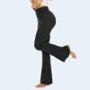 TwentyonefitnessYoga Flare Leggings for Women with Pockets – Crossover High Waisted Black Flared Leggings for Yoga Gym WorkoutLeggings