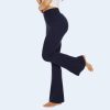 TwentyonefitnessYoga Flare Leggings for Women with Pockets – Crossover High Waisted Black Flared Leggings for Yoga Gym WorkoutLeggings