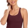 TwentyonefitnessYoga Longline Zeal Bras Medium Impact Wirefree Sports Bras Workout Tank Tops with Removable Pads, A-D Cups