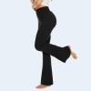 TwentyonefitnessYoga Flare Leggings for Women with Pockets – Crossover High Waisted Black Flared Leggings for Yoga Gym WorkoutLeggings