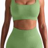 TwentyonefitnessYoga Hot Yoga Sets Workout Outfits for Women 2 Piece Seamless Ribbed High Waist Leggings with Sports Bra Exercise Set…