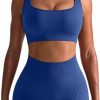 TwentyonefitnessYoga Hot Yoga Sets Workout Outfits for Women 2 Piece Seamless Ribbed High Waist Leggings with Sports Bra Exercise Set…