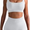 TwentyonefitnessYoga Hot Yoga Sets Workout Outfits for Women 2 Piece Seamless Ribbed High Waist Leggings with Sports Bra Exercise Set…