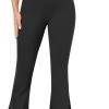 TwentyonefitnessYoga Flare Leggings for Women with Pockets – Crossover High Waisted Black Flared Leggings for Yoga Gym WorkoutLeggings
