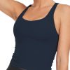 TwentyonefitnessYoga Longline Zeal Bras Medium Impact Wirefree Sports Bras Workout Tank Tops with Removable Pads, A-D Cups