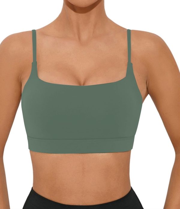 TwentyonefitnessYoga Bras Sports Bra for Women Wirefree Racerback Workout Bras Sexy Thin Straps Yoga Sport Bras with Removable Pads