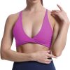 TwentyonefitnessYoga Women’s Workout Sports Bras Fitness Backless Padded Sienna Low Impact Bra Yoga Crop Tank Top