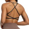 TwentyonefitnessYoga Women’s Workout Sports Bras Fitness Backless Padded Ivy Low Impact Bra Yoga Crop Tank Top