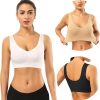 TwentyonefitnessYoga Sports Bras for Women, Seamless Comfortable Yoga Bra with Removable Pads