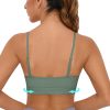 TwentyonefitnessYoga Bras Sports Bra for Women Wirefree Racerback Workout Bras Sexy Thin Straps Yoga Sport Bras with Removable Pads