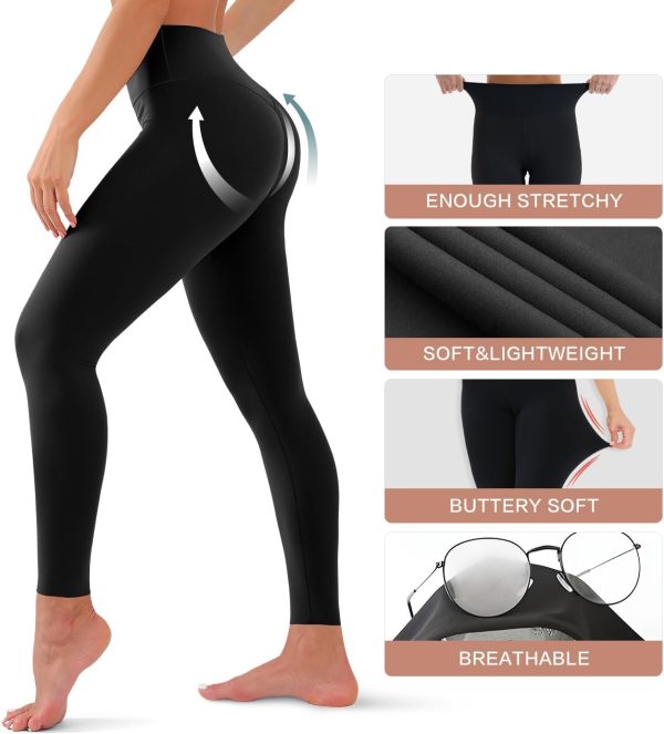 TwentyonefitnessYoga High Waisted Leggings for Women Soft Tummy Control Pants Non See Through Workout Yoga Pants for Running Plus SizeLeggings