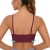 TwentyonefitnessYoga Bras Sports Bra for Women Wirefree Racerback Workout Bras Sexy Thin Straps Yoga Sport Bras with Removable Pads