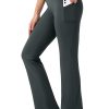 TwentyonefitnessYoga28″/30″/32″/34″ Inseam Women’s Bootcut Yoga Pants Long Bootleg High-Waisted Flare Pants with PocketsLeggings