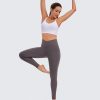 TwentyonefitnessYoga Hot Pants Womens  Cross Waist Workout Leggings 25″ / 28″ – V Crossover High Waisted Gym Yoga LeggingsLeggings