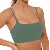 TwentyonefitnessYoga Bras Sports Bra for Women Wirefree Racerback Workout Bras Sexy Thin Straps Yoga Sport Bras with Removable Pads