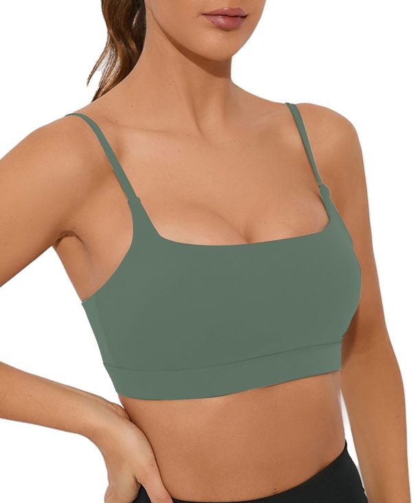 TwentyonefitnessYoga Bras Sports Bra for Women Wirefree Racerback Workout Bras Sexy Thin Straps Yoga Sport Bras with Removable Pads