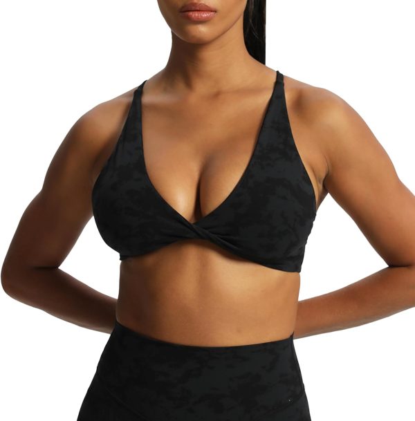 TwentyonefitnessYoga Women’s Workout Sports Bras Fitness Backless Padded Sienna Low Impact Bra Yoga Crop Tank Top