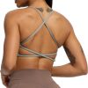 TwentyonefitnessYoga Women’s Workout Sports Bras Fitness Backless Padded Ivy Low Impact Bra Yoga Crop Tank Top