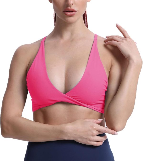TwentyonefitnessYoga Women’s Workout Sports Bras Fitness Backless Padded Sienna Low Impact Bra Yoga Crop Tank Top