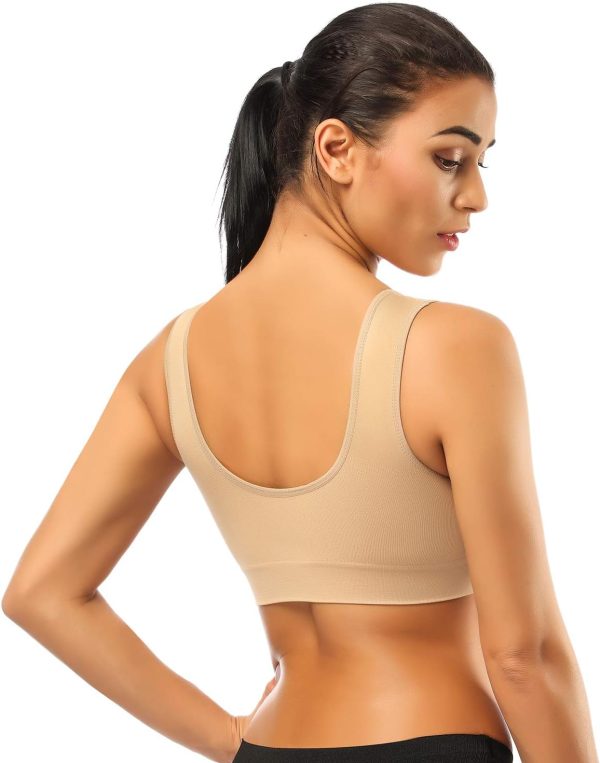 TwentyonefitnessYoga Sports Bras for Women, Seamless Comfortable Yoga Bra with Removable Pads