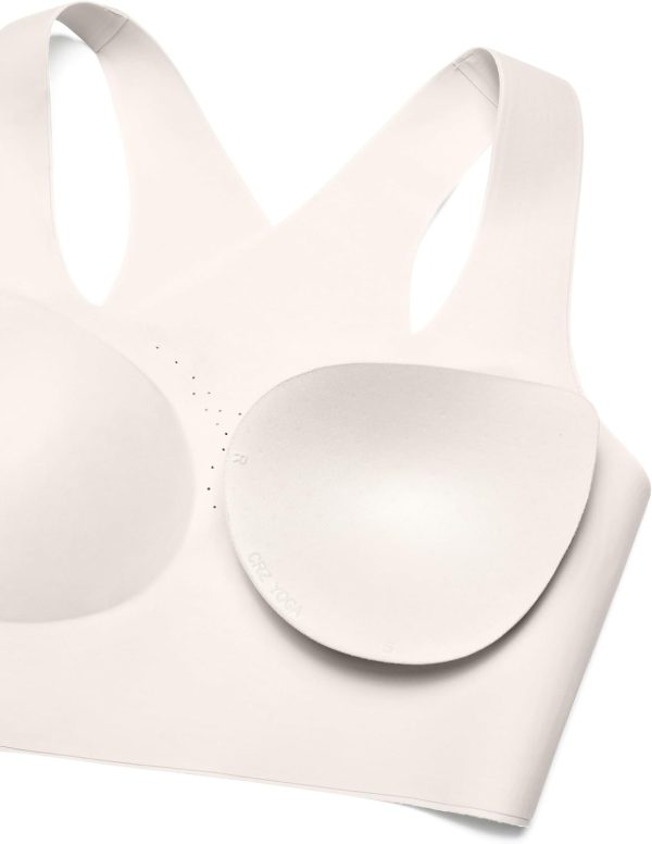 TwentyonefitnessYoga Hot Tops Womens Flex Sculpt Racerback Sports Bra – U Neck Medium Impact Padded Wireless Workout Bra Gym Crop Top