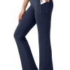 TwentyonefitnessYoga28″/30″/32″/34″ Inseam Women’s Bootcut Yoga Pants Long Bootleg High-Waisted Flare Pants with PocketsLeggings