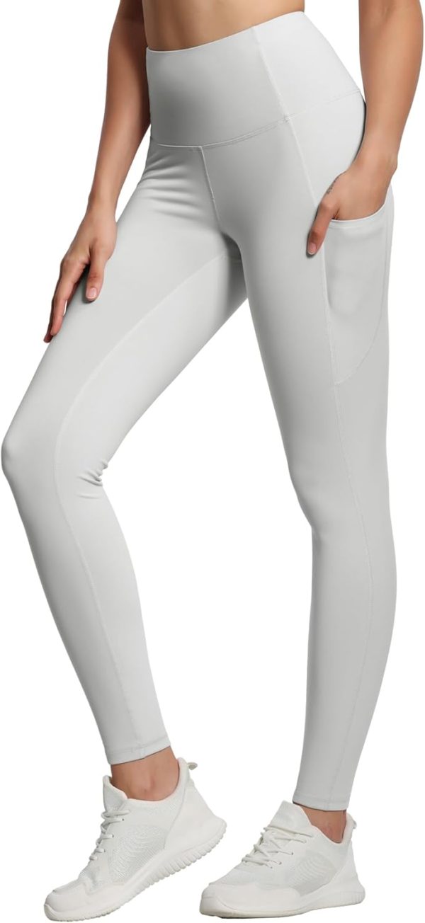 TwentyonefitnessYoga Thick High Waist Yoga Pants with Pockets, Tummy Control Workout Running Yoga Leggings for WomenLeggings