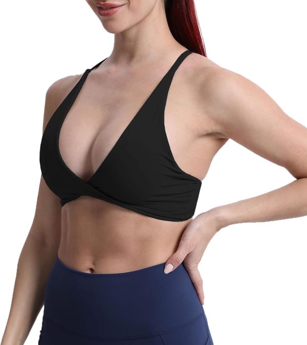 TwentyonefitnessYoga Women’s Workout Sports Bras Fitness Backless Padded Sienna Low Impact Bra Yoga Crop Tank Top