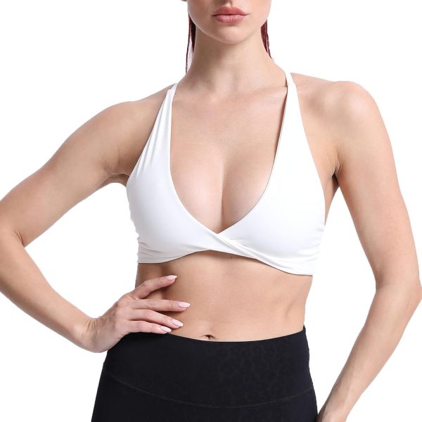 TwentyonefitnessYoga Women’s Workout Sports Bras Fitness Backless Padded Sienna Low Impact Bra Yoga Crop Tank Top