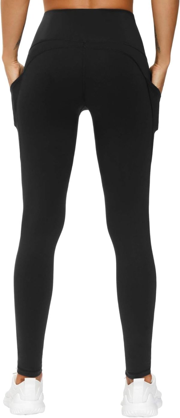 TwentyonefitnessYoga Thick High Waist Yoga Pants with Pockets, Tummy Control Workout Running Yoga Leggings for WomenLeggings
