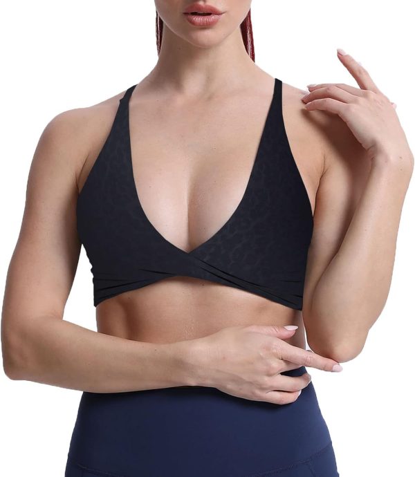 TwentyonefitnessYoga Women’s Workout Sports Bras Fitness Backless Padded Sienna Low Impact Bra Yoga Crop Tank Top