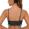 TwentyonefitnessYoga Bras Sports Bra for Women Wirefree Racerback Workout Bras Sexy Thin Straps Yoga Sport Bras with Removable Pads