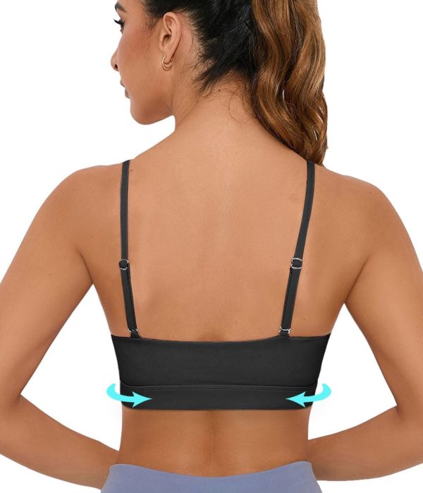 TwentyonefitnessYoga Bras Sports Bra for Women Wirefree Racerback Workout Bras Sexy Thin Straps Yoga Sport Bras with Removable Pads