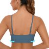 TwentyonefitnessYoga Bras Sports Bra for Women Wirefree Racerback Workout Bras Sexy Thin Straps Yoga Sport Bras with Removable Pads