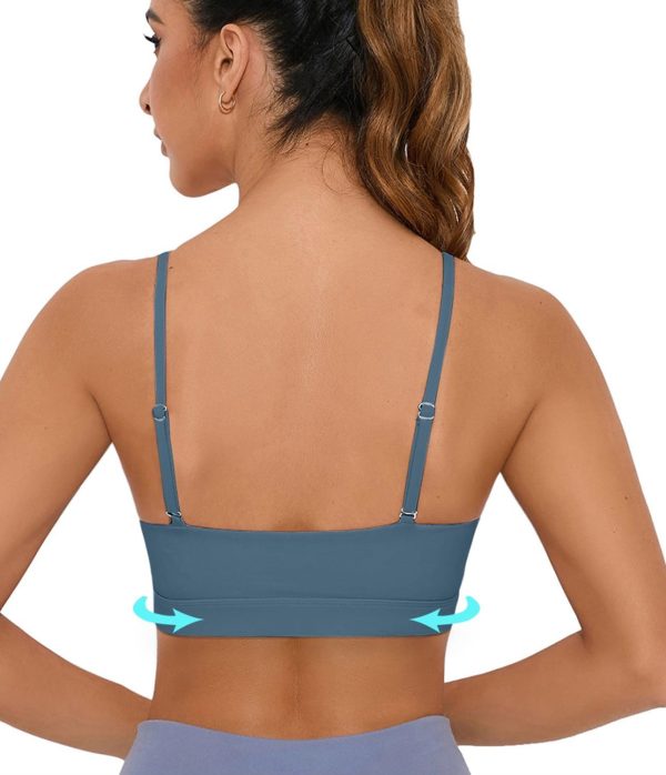 TwentyonefitnessYoga Bras Sports Bra for Women Wirefree Racerback Workout Bras Sexy Thin Straps Yoga Sport Bras with Removable Pads