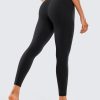 TwentyonefitnessYoga Hot Pants Womens Naked Feeling Workout 7/8 Yoga Leggings – 25 Inches High Waist Tight PantsLeggings