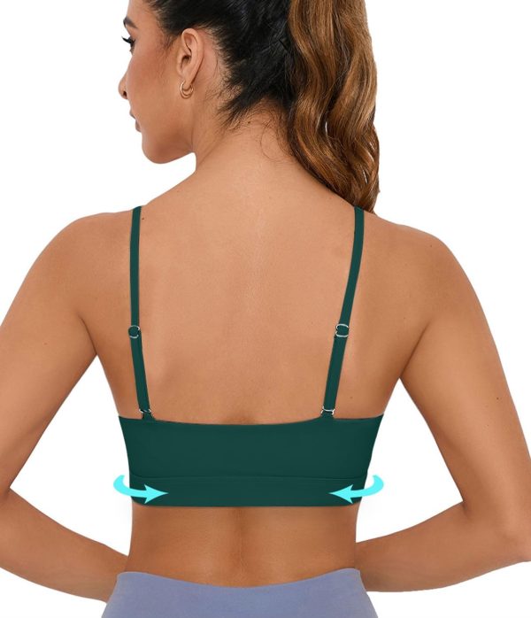 TwentyonefitnessYoga Bras Sports Bra for Women Wirefree Racerback Workout Bras Sexy Thin Straps Yoga Sport Bras with Removable Pads