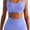 TwentyonefitnessYoga Hot Yoga Sets Workout Outfits for Women 2 Piece Seamless Ribbed High Waist Leggings with Sports Bra Exercise Set…