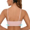 TwentyonefitnessYoga Bras Sports Bra for Women Wirefree Racerback Workout Bras Sexy Thin Straps Yoga Sport Bras with Removable Pads